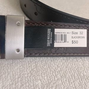 Reversible Black/Brown True Religion Belt